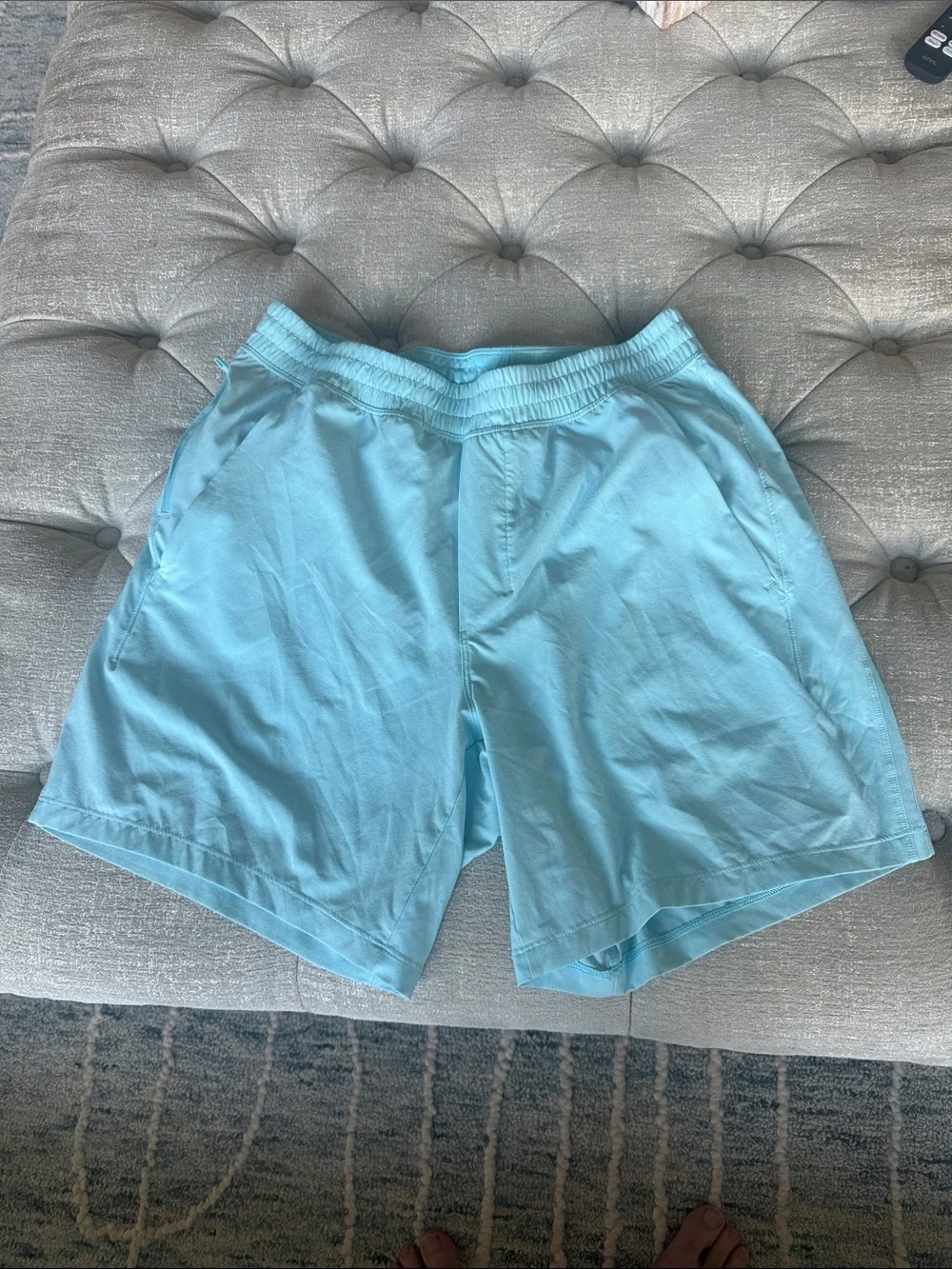 Lululemon‎ men’s M Light Blue pace Breaker Shorts